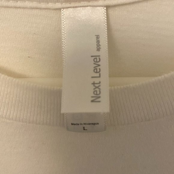 Next Level Apparel, White Shirt with 80 Eighty on the front size L - Picture 4 of 5